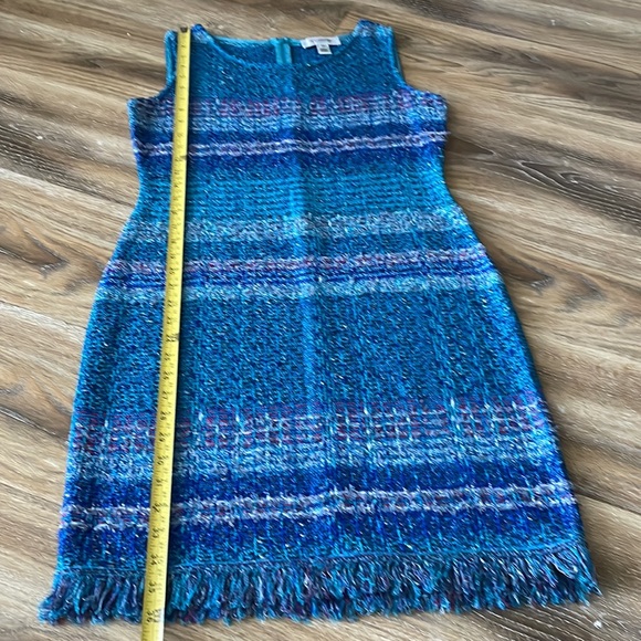 St. John Collection Tweed Knit Sleeveless Shift Dress - Picture 11 of 16